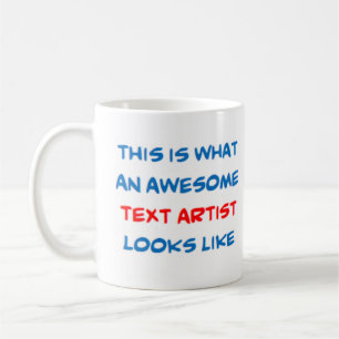Taza De Café artista de texto, impresionante