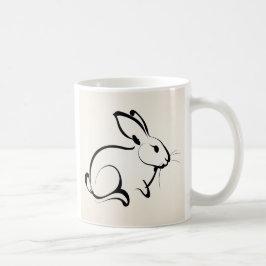 Taza De Café Artista de Zit&Bit - Diseño único de zodiac conejo