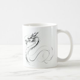 Taza De Café Artista de Zit&Bit - Diseño Zodiac Dragon único