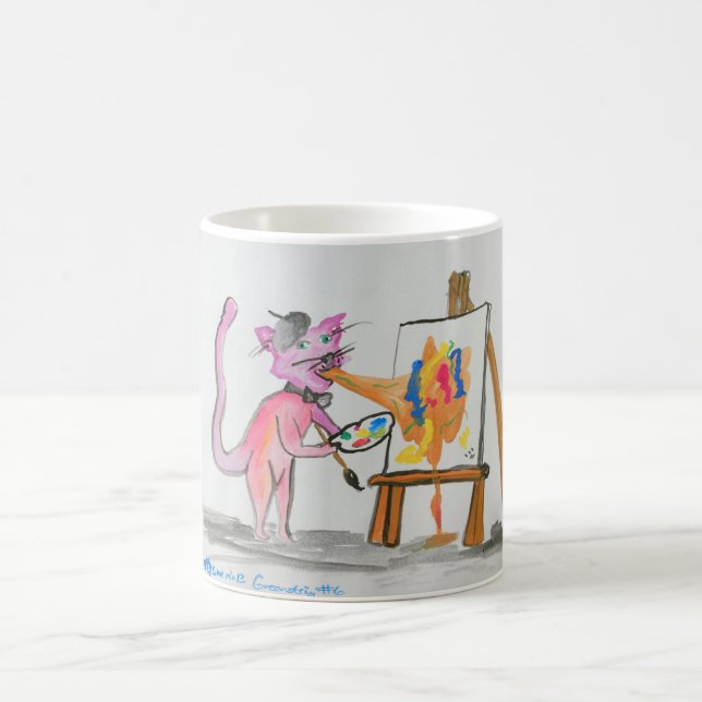 Taza De Café Artista del vómito del gato (Centro)