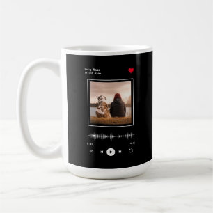 Taza De Café Artista musical y canción foto personalizada