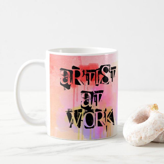 Taza De Café Artista personalizado de café Mug (Con donut)