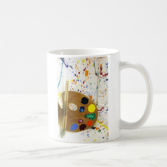 Taza De Café Artistas pintan paleta y paleta de pintura (Derecha)