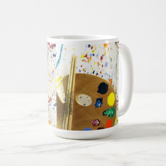 Taza De Café Artistas pintan paleta y paleta de pintura