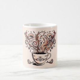 Taza De Café Artistic Boho Botanical Coffee Cup Two-Tone Mug