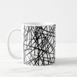 Taza De Café Artistic Chaotic Line Scribble Design 🎨