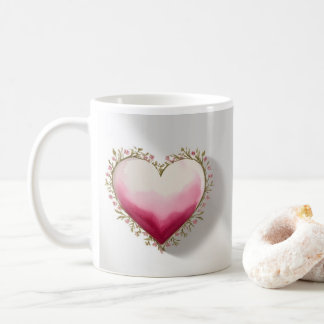 Taza De Café Artistic Heart-Shaped Design