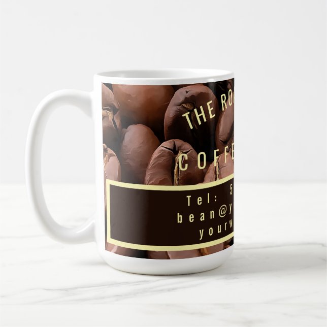 Taza De Café Artistic Roasted Coffee Beans Business Card (Izquierda)