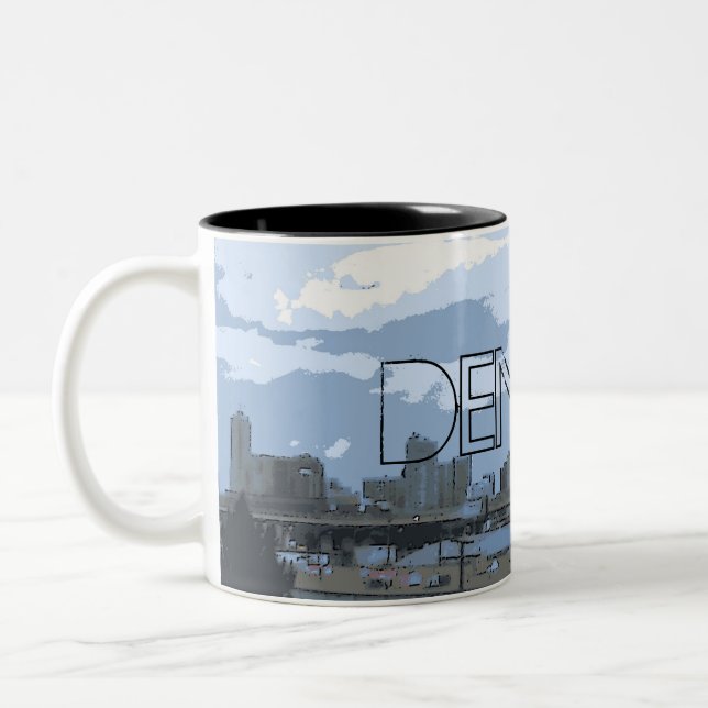 Taza de café artística del horizonte de Denver (Izquierda)