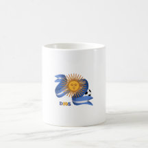 Taza de café artística leyenda fútbol Argentina D1
