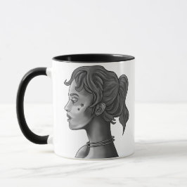 Taza de café artística Musa Celestial