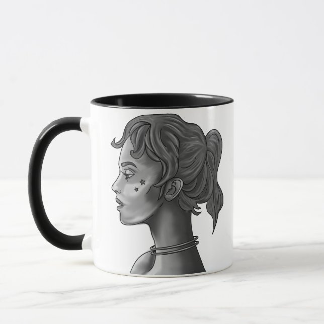 Taza de café artística Musa Celestial (Izquierda)
