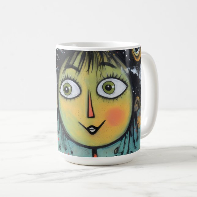 Taza De Café ArtLady 17 Encantadora y angustiada (Anverso derecho)