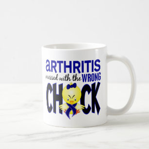 Taza De Café Artritis ensuciada con el polluelo incorrecto