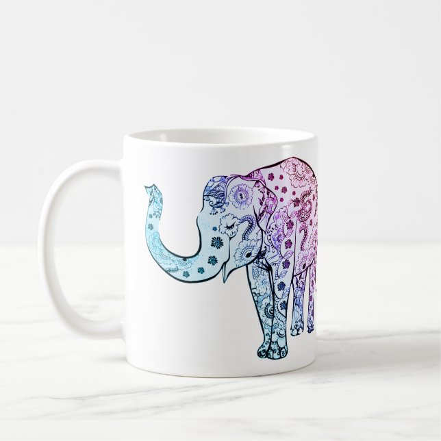 taza de café artsy colorida animal del té del (Izquierda)