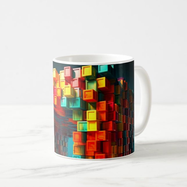 Taza De Café Artsy Cubes (Anverso derecho)