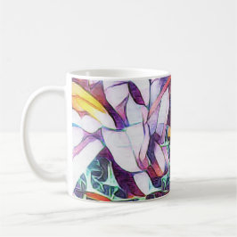 Taza De Café Artsy Purple Flower Mug