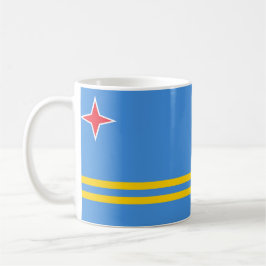 Taza De Café Aruba Bandera Cerámica Mug