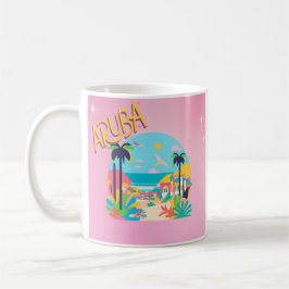 Taza De Café Aruba rosa Deslumbramiento tropical