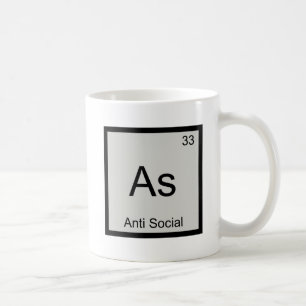 Taza De Café As - Símbolo de elemento de química antisocial gra