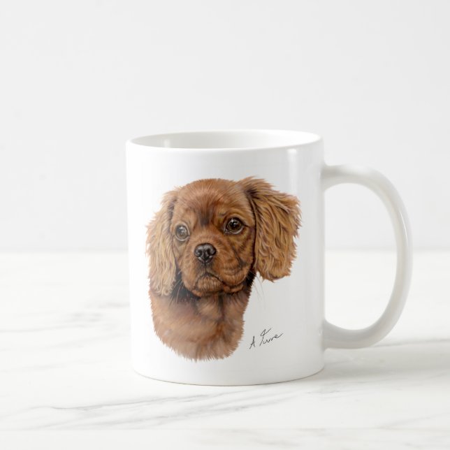 Taza De Café Asalte, perrito arrogante de rubíes del perro de (Derecha)