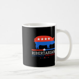 Taza De Café Asando Papá Bbq Ribertarian Divertido Política Pad