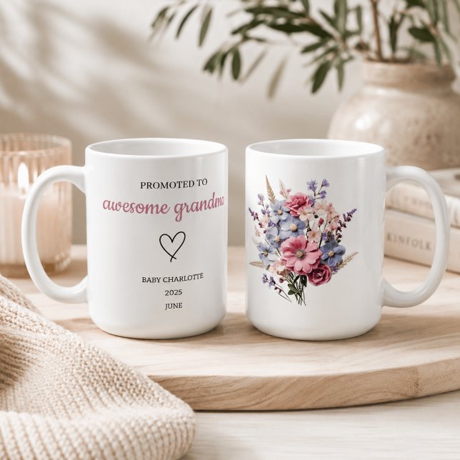 Taza De Café Ascendida a Abuela Increíble Personalizada (Subido por el creador)