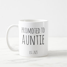 Taza De Café Ascendida a Tía Est 2025 Regalo de Nueva Tía