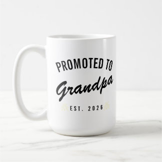 Taza De Café Ascendido a Abuelo Est. 2026