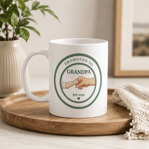 Taza De Café Ascendido a Abuelo Est. 20XX