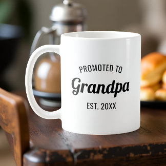 Taza De Café Ascendido a Abuelo Fecha Estimada Personalizado