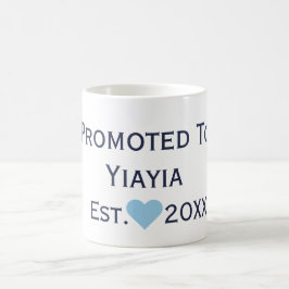 Taza De Café Ascendido A La Armada Yiayia Y Mug Azul