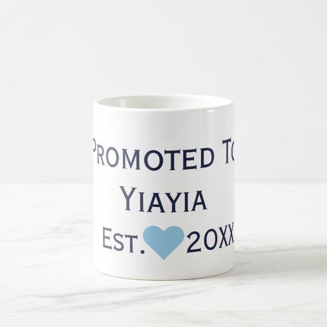 Taza De Café Ascendido A La Armada Yiayia Y Mug Azul (Centro)