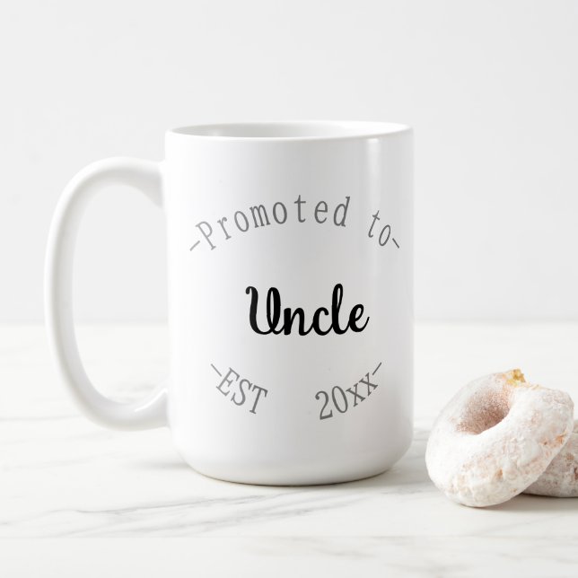 Taza De Café Ascendido a tío (Con donut)