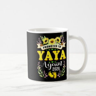 Taza De Café Ascendido a yaya abuela 2026 revelación de girasol
