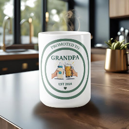 Taza De Café Ascendido al abuelo Est. 2025