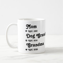 Taza De Café Ascendidos de Abuelos de Perro a Abuela Humana