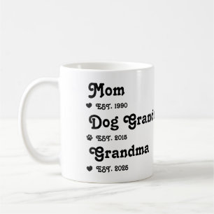 Taza De Café Ascendidos de Abuelos de Perro a Abuela Humana