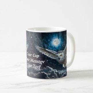 Taza De Café Ascenso lunar: vuelo de la lechuza a la luz de la