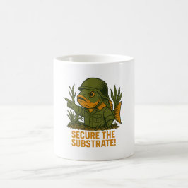Taza De Café Asegurar el sustrato - Gracioso pez militar de Cic