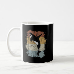 Taza De Café Asesina de la carne de ballena Art 80 Retro Orca S