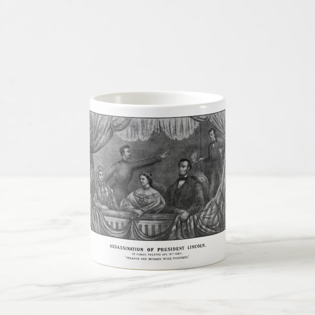 Taza De Café Asesinato de presidente Lincoln (Centro)
