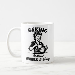 Taza De Café Asesinato por causa de burla es una mujer retro eq