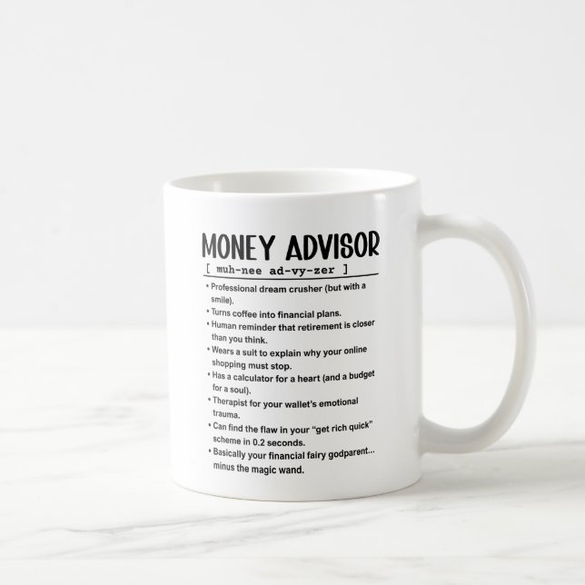 Taza De Café Asesor de dinero (Derecha)