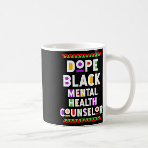 Taza De Café Asesora de Salud Mental Negra - Trabajo afroameric