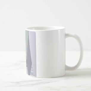 Taza De Café Ash Gray Chevron Dots Art Print