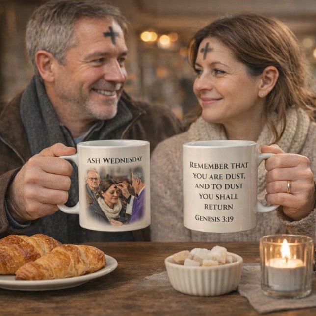 Taza De Café Ash Wednesday – Receiving Ash Cross (Subido por el creador)