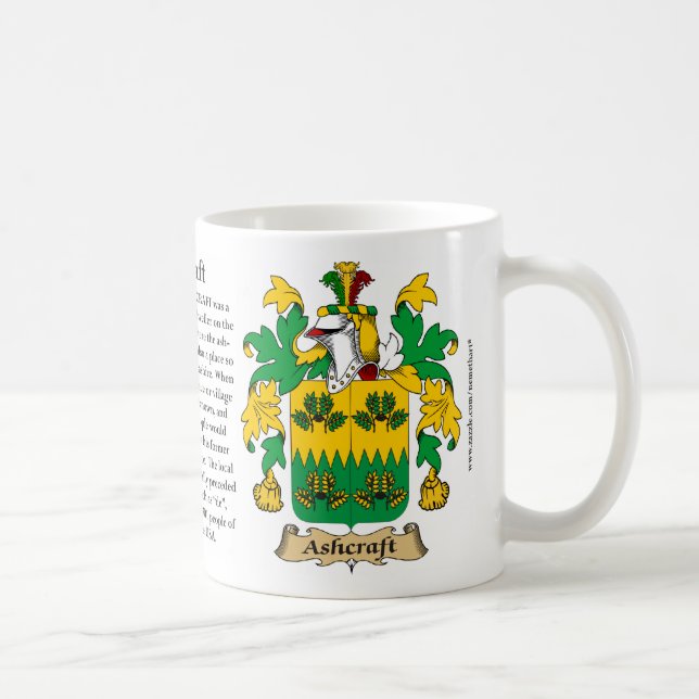 Taza De Café Ashcraft, el origen, el significado y el escudo (Derecha)
