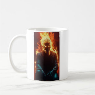 Taza De Café Ashen entre llamas - Arte Dramático y Fiery