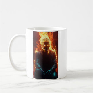 Taza De Café Ashen entre llamas - Arte Dramático y Fiery